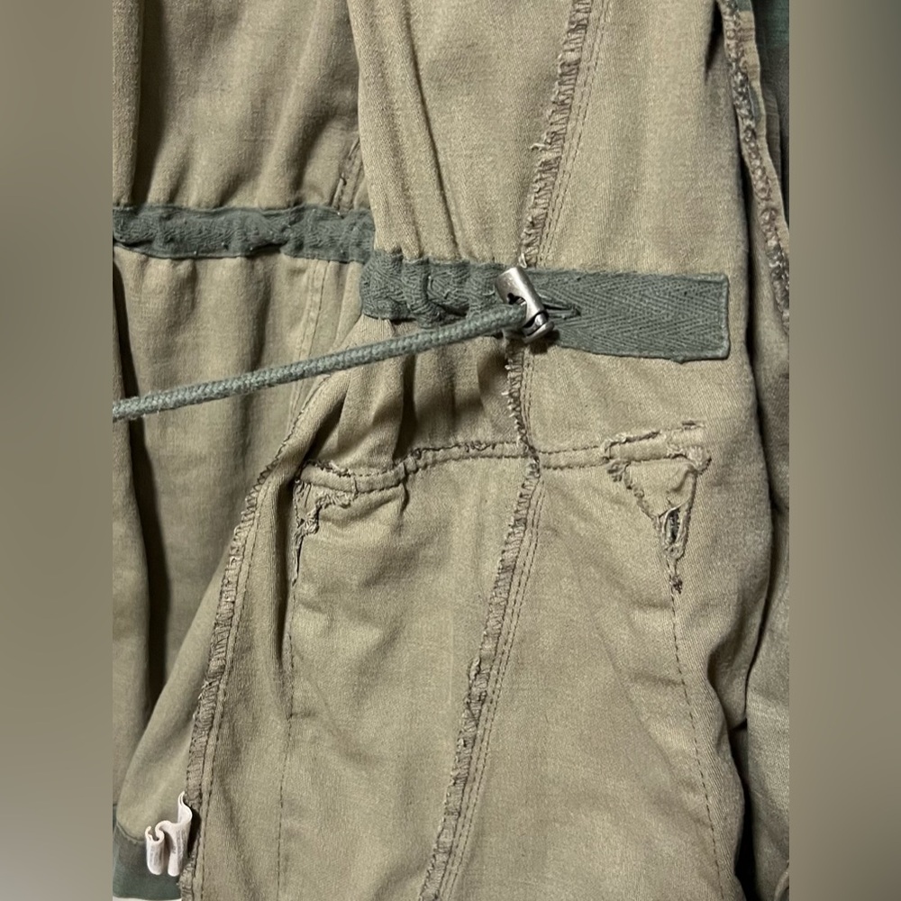 Free People Camo Oversized Utility Jean Jacket Military Style Casual Outdoor - Picture 13 of 16